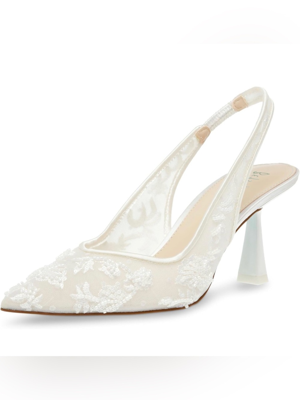 Betsey Johnson Elegant Women's Ivory Slingback Cosmo Pump Size 9.5
